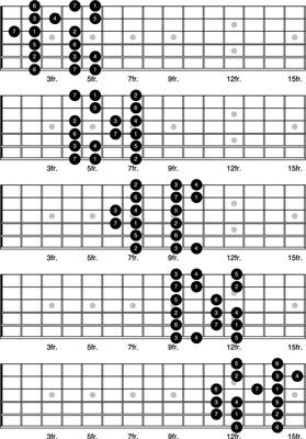 Cómo adaptar la escala mayor en la guitarra