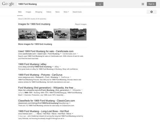 Resultados de la búsqueda Blended combinan diferentes tipos de anuncios.