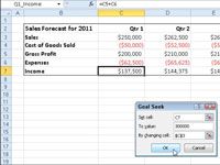 Cómo utilizar Excel 2010's goal seek feature