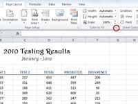 Cómo utilizar Excel 2010's scale to fit printing options