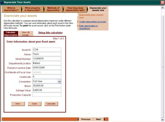 Puede introducir información sobre sus activos fijos en QuickBooks.