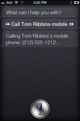 Especifique qué número de teléfono Siri debería marcar.