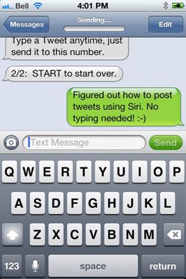 Siga las instrucciones para configurar Twitter por SMS (mensaje de texto).