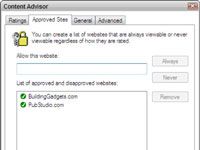 Cómo utilizar el Asesor de contenido en Internet Explorer