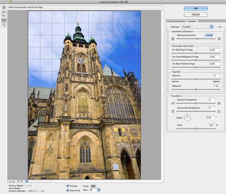 Cómo utilizar el filtro de corrección de lente en Photoshop CS6