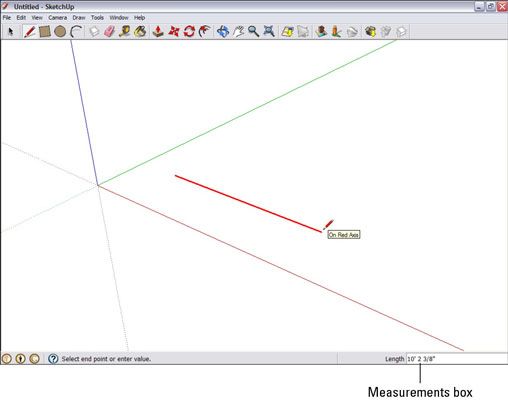 ���� - Cómo utilizar el cuadro de medidas en Google SketchUp 8