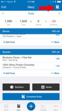 Cómo utilizar el diario de alimentos myfitnesspal