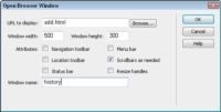 Cómo utilizar el comportamiento de la ventana del navegador abierta en Dreamweaver