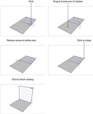 ���� - Cómo utilizar la herramienta de rotación en Google SketchUp 8