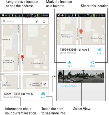 ���� - Cómo utilizar el mapa de aplicaciones del Samsung Galaxy Note de 3 para encontrar su ubicación