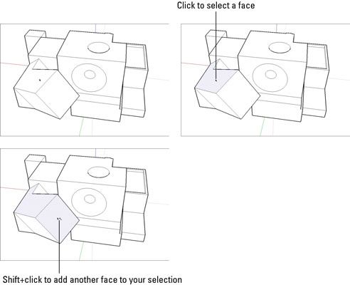 ���� - Cómo utilizar la herramienta de selección en Google SketchUp 8