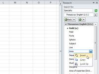 Cómo utilizar el diccionario de sinónimos en Excel 2010