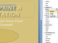 Cómo utilizar el diccionario de sinónimos en powerpoint 2007