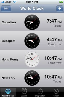 ���� - Cómo utilizar el reloj mundial en su iphone