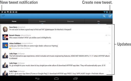 ���� - Cómo usar Twitter en la tableta Nexus 7