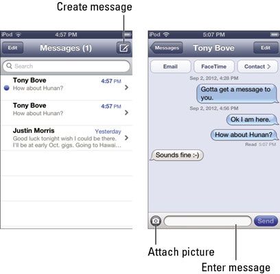���� - Cómo utilizar tu iPod touch para enviar mensajes de texto