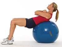Cómo trabajar los oblicuos en una bola del ejercicio
