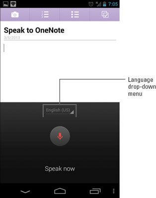 ���� - Cómo escribir notas en OneNote 2013 en el Android