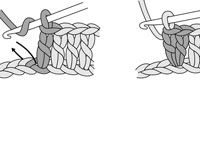 ���� - Aumentar crochet doble en el medio o al final de una fila