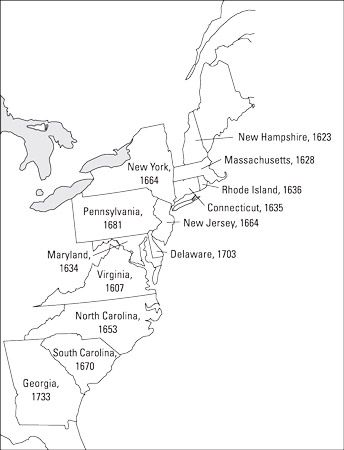 Mapa de las 13 colonias.