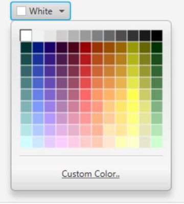 Un selector de color en JavaFX.