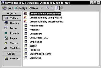 ���� - Dar sentido a la ventana de la base de datos en Access 2002