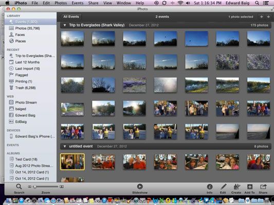 ���� - Manejo de eventos en iPhoto '11 de mac