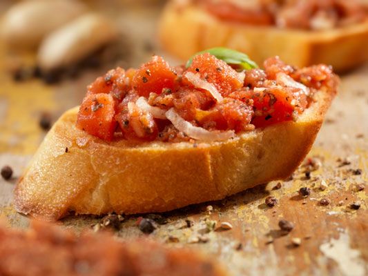 Receta de la dieta mediterránea: bruschetta italiana