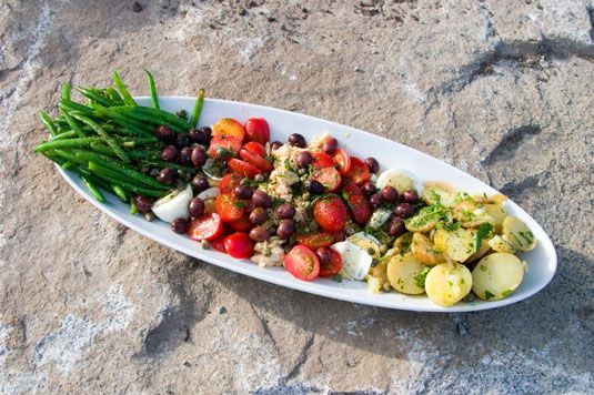 Ensalada de verduras del Mediterráneo (Salade ni & amp; # 231-oise)