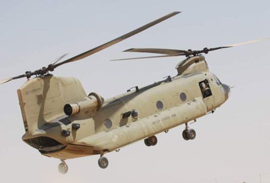 CH-47 Chinook (Ejército de EE.UU.). [Crédito: Fotografía cortesía de & lt; a href =