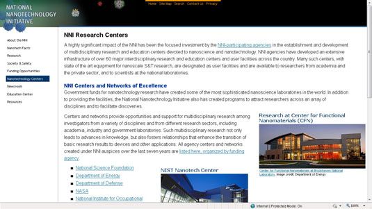 Página web Iniciativa Nacional de Nanotecnología.