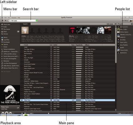 Spotify en un PC.