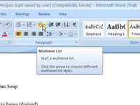 ���� - Numeración de títulos en Word 2007 listas multinivel