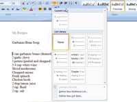 Numeración de títulos en Word 2007 listas multinivel