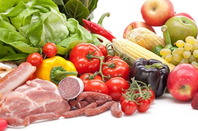 Alimentos de la dieta Paleo para comer: proteínas, verduras, frutas, grasas