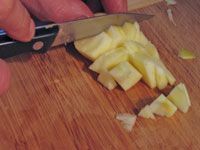Peeling y extracción de testigos de una manzana
