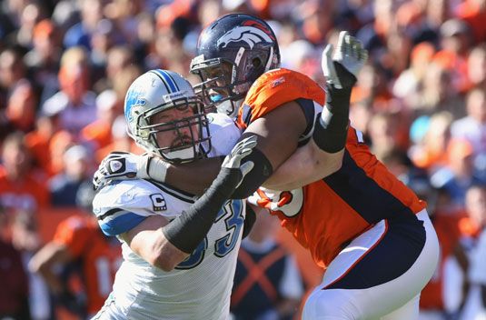 Ryan Clady de los Broncos de Denver es uno de los tackles ofensivos de primer nivel en la NFL. [Crédito: & # 16