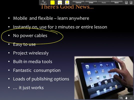 ���� - Presente presentaciones de PowerPoint educativos utilizando aplicación GoodReader ipad