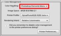 Imprimir una foto con elementos de gestión del color