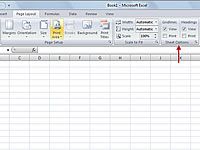 Las líneas de división de impresión y de fila y columna partidas en Excel 2007