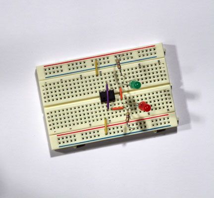 ���� - Prototipo un paso monedas sorteo electrónico 2: conectar leds de resistencias