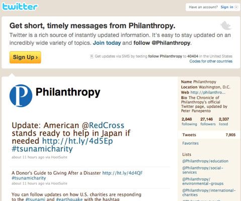 Philanthropy En Twitter.