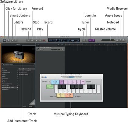 ���� - Para volver a grabar parte de una pista de GarageBand en un Mac