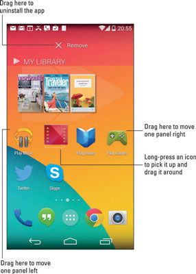 ���� - Reorganizar y quitar aplicaciones y widgets en la pantalla principal de Android