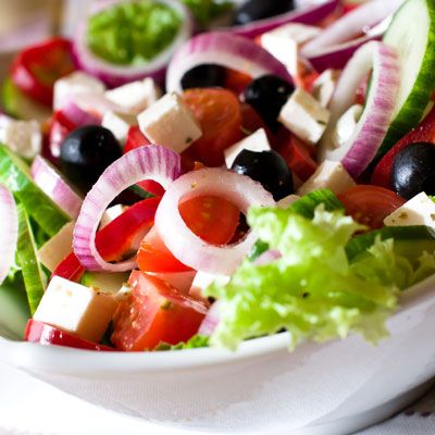 Receta de ensalada griega (salat & amp; # 224-eliniki)