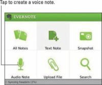 ���� - Grabar una nota de voz en Evernote para dispositivos BlackBerry