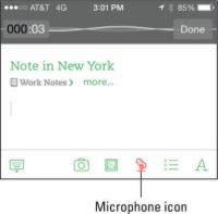 ���� - Grabar una nota de voz en Evernote para dispositivos iOS