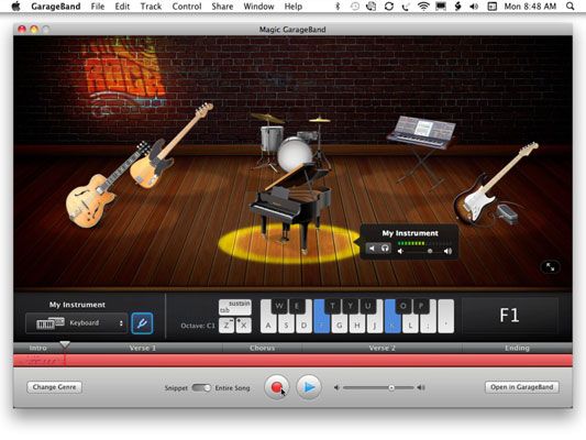 ���� - Registre su rendimiento con la magia en GarageBand iLife '11