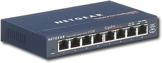 Un interruptor NetGear Ethernet.