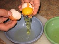 La separación de un huevo